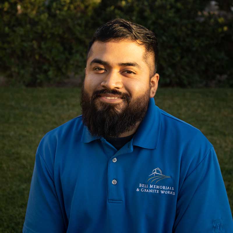 Photo of Bell Memorials staff member Edgarr.