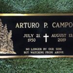 Bronze markers and plaques for graves and memorials