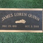 Bronze markers and plaques for graves and memorials