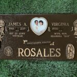 Bronze markers and plaques for graves and memorials